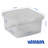 Wham Clip Square Plastic Storage Boxes with Secure Clip Lock Lids Clear/Clear/Clear