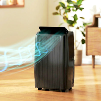12000 BTU AC Unit, Portable Air Conditioner with WiFi Control, Black