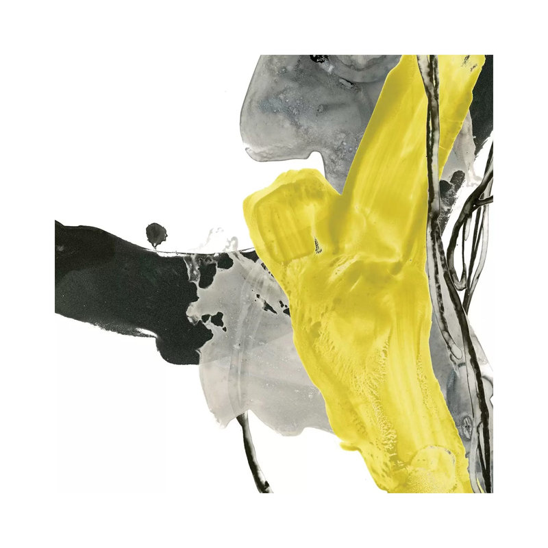 Citron Flux II by June Erica Vess - Wrapped Canvas Painting, 30.48 cm H x 30.48 cm W