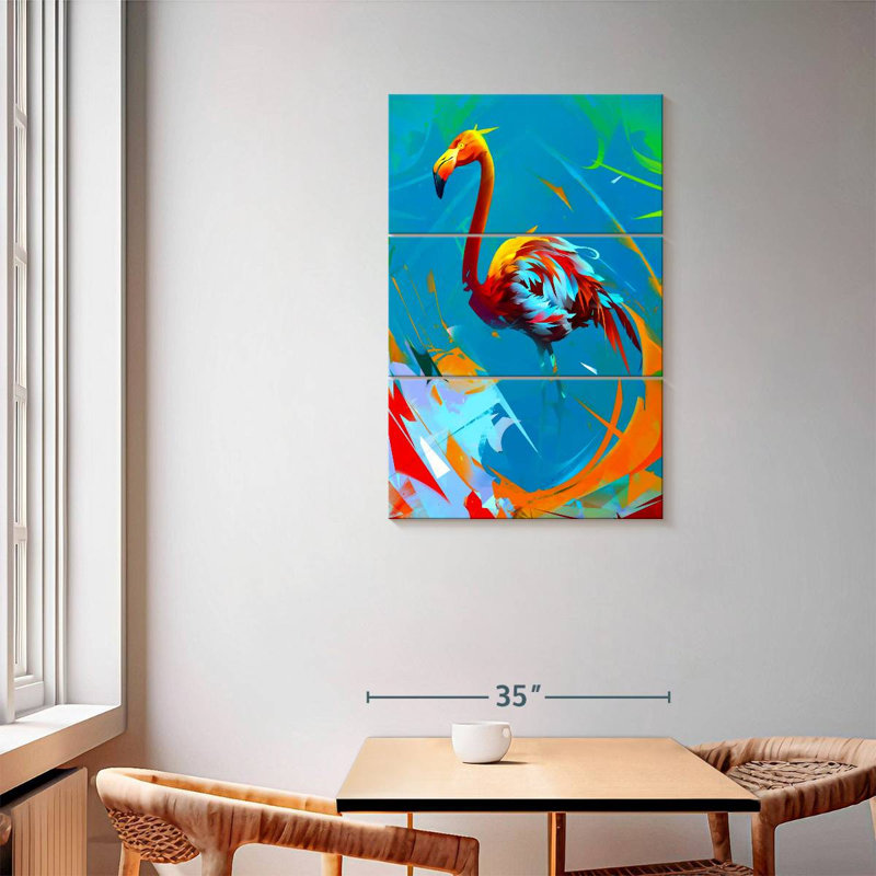 Flamant rose Brampt, H 57 po x l 36 po