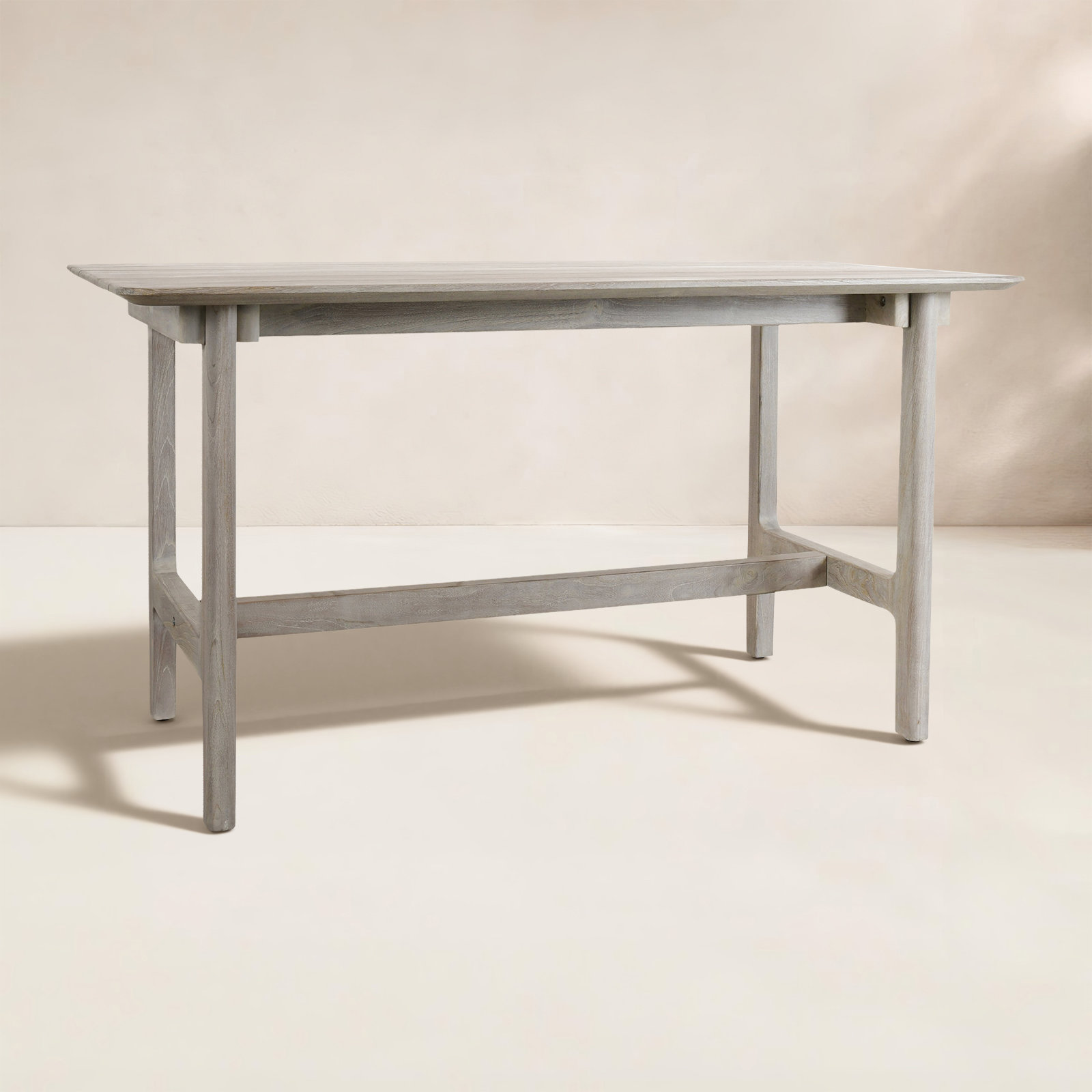 Dawn 66.93'' Teak Outdoor Table, Gray