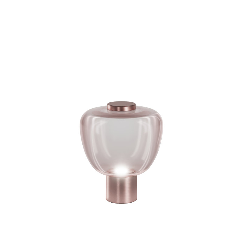 Riflesso LED Table Lamp, 15" H x 13" W x 13" D, Light Amethyst Transparent