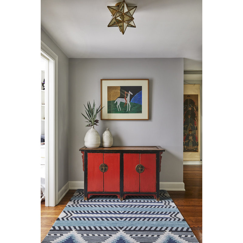 Mesa Hand Knotted Wool Geometric Shapes Area Rug, Rectangle 9' x 12'