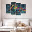 «Duo Horse Color Splash Paint», reproduction sur toile-93059025