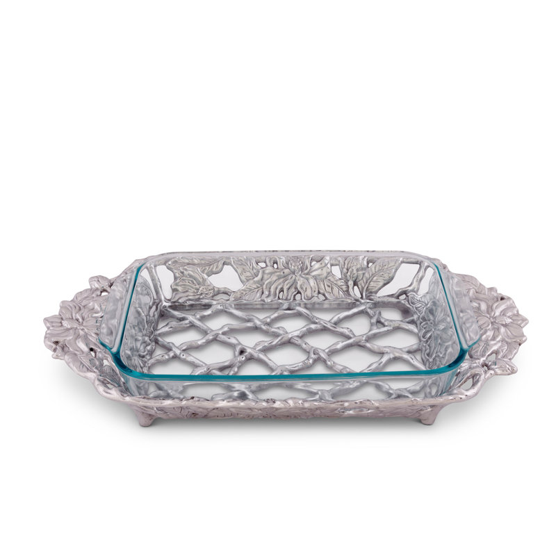 Arthur Court Designs Magnolia Rectangular Pyrex Holder