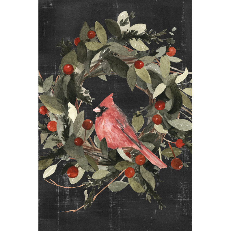 Christmas Cardinal I by Emma Scarvey - Wrapped Canvas Painting, 76cm H x 51cm W