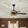 Langdale Tiffany Style Two Tiered Lighted Ceiling Fan Green Shade With Remote Control