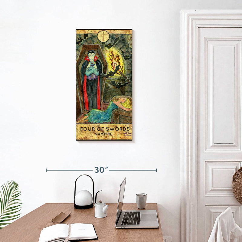 Vampire Tarot Card, 30" H x 15" W