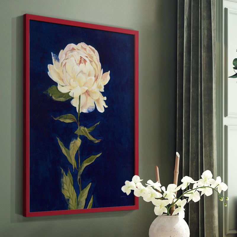 Impression encadrée «PRETTY AS A PEONY I» - bois massif, Rouge, H 10 po x l 8 po