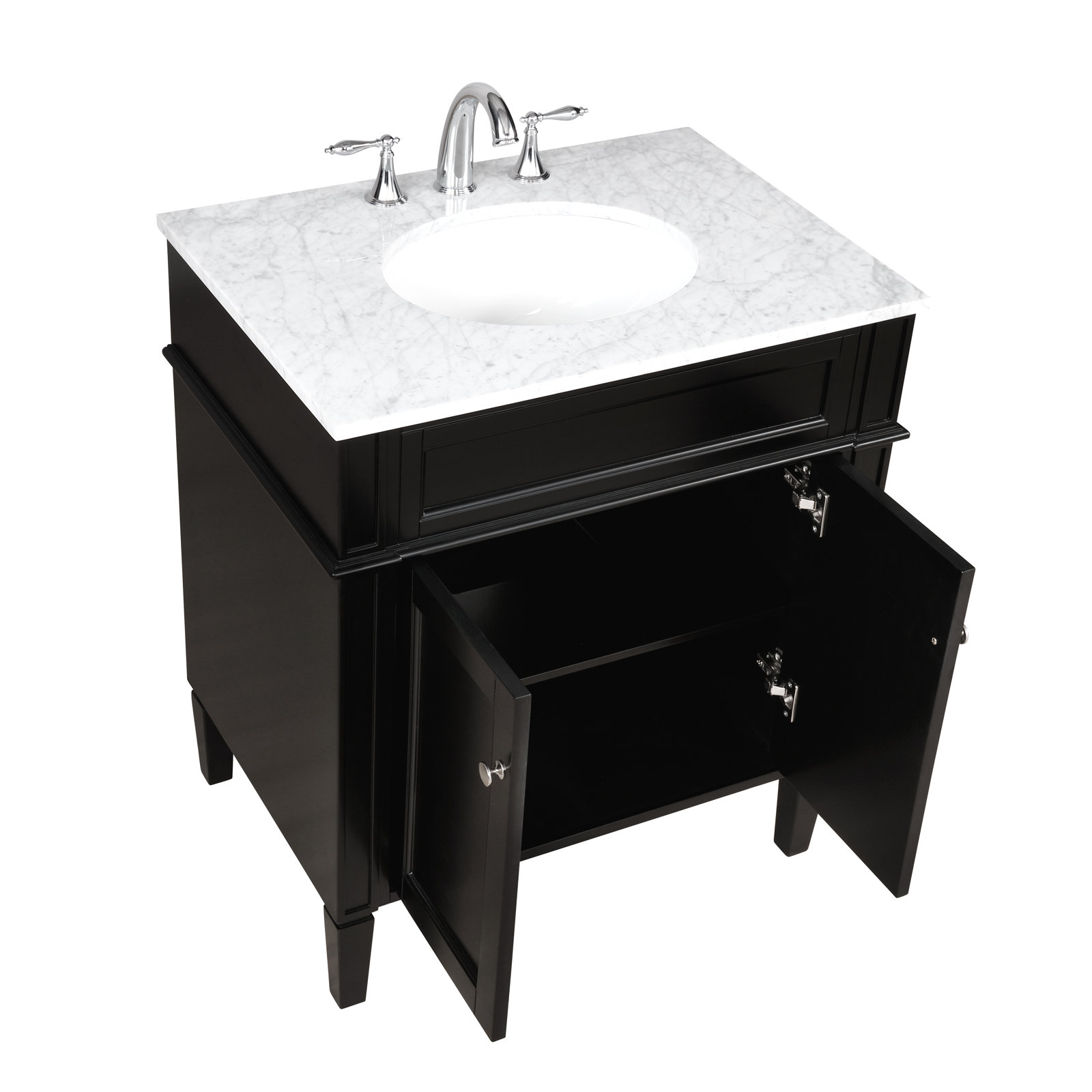 Rivers 30'' Single Bathroom Vanity, Black