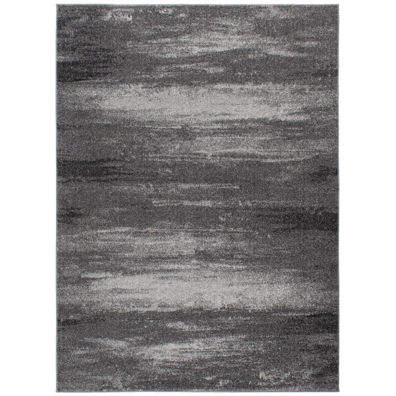 Tapis abstrait gris Augusta, Rectangle 7 pi 10 po x 10 pi 6 po