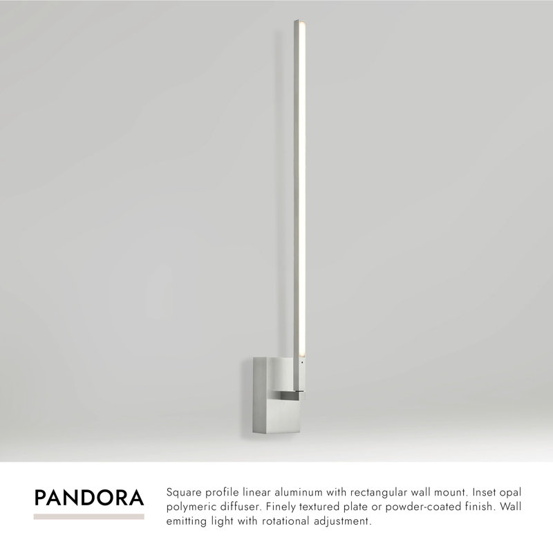 Pandora 1 - Light LED Wall Sconce, 28" H x 4.63" W x 3.88" D