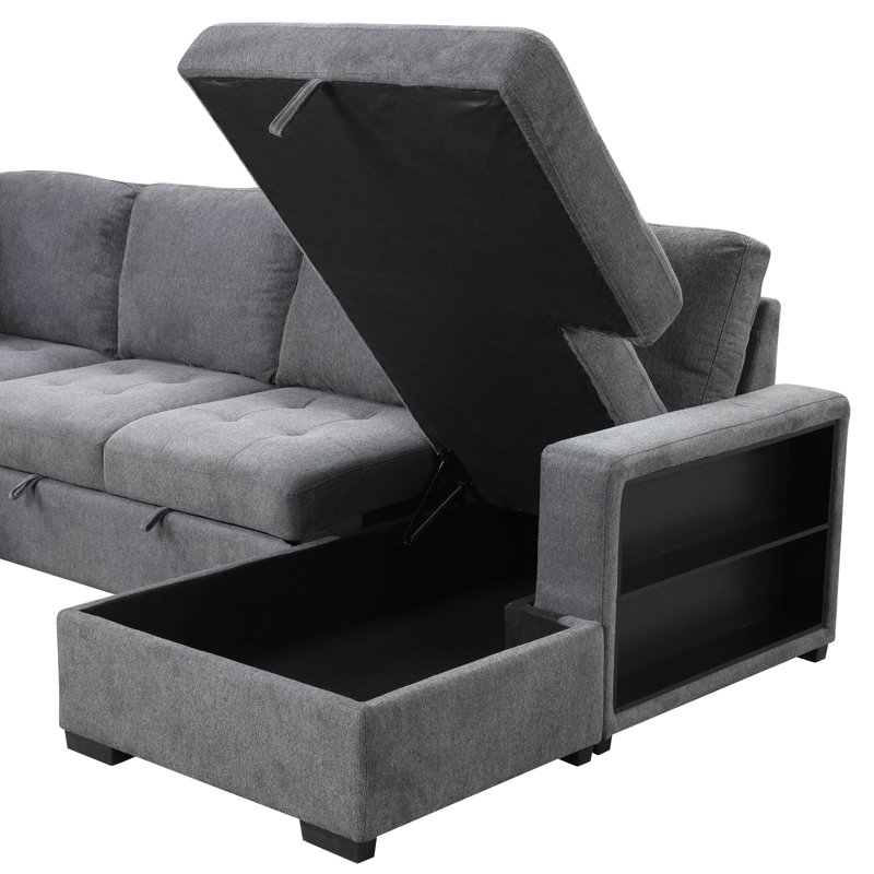 Aruba Sectional, Gray Velvet