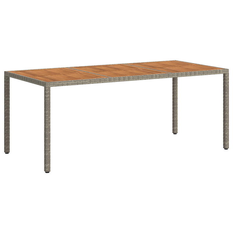 Oriska Rectangular Metal Outdoor Dining Table , cm W 90cm cm D, 75cm H x 190cm L x 90cm W