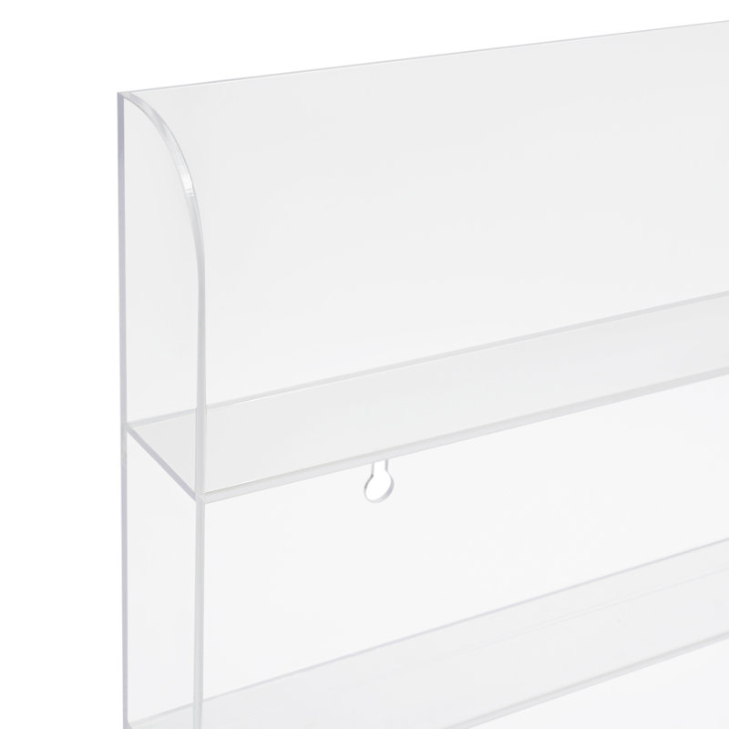 6 Tiers Nail Polish Display Storage Racks Wall Mounted  Rectangular Acrylic Display Rack