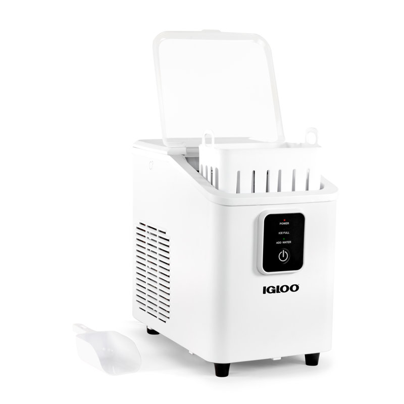 Igloo 26lb Self Cleaning Ice Maker Aqua, White