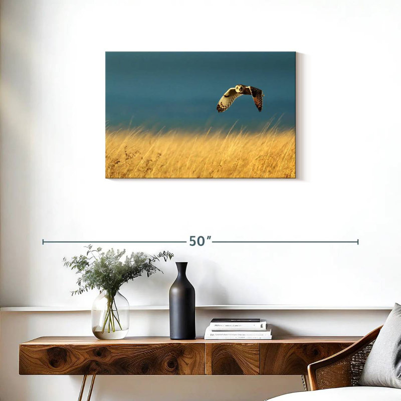 Owl In Flight, 20" H x 30" W