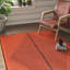 Tapis d'intérieur / extérieur à motif géométrique minimaliste orange et noir tissé à la main Ferdinand Authentic-1902524462