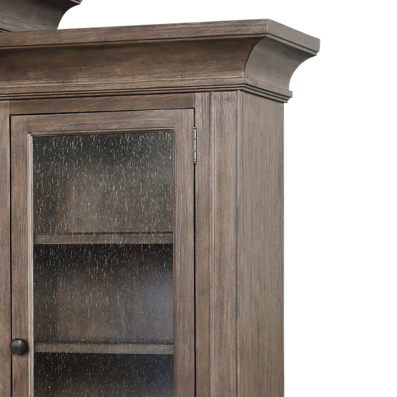 Armoire-jetée droite de 79 pouces de haut, finition noisette rétro