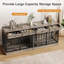 Meuble double pour 2 chiens de petite / moyenne taille - chenil d'intérieur, 4 tiroirs de rangement, bols à nourriture intégrés, meuble télé, assemblage facile, finition gris délavé-635734507