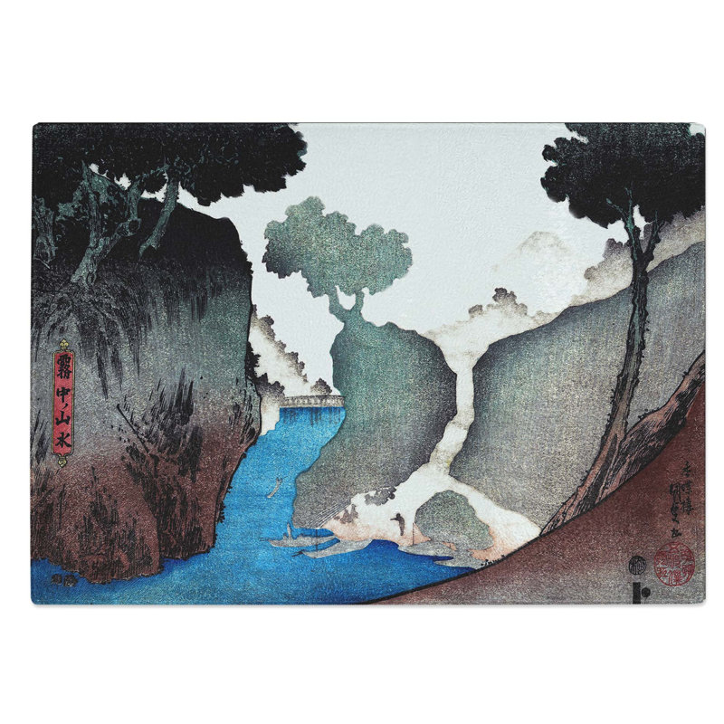 Glass Landscape in The Mist by Utagawa Kunisada Chopping Board, 28.5 cm W x 20 cm L