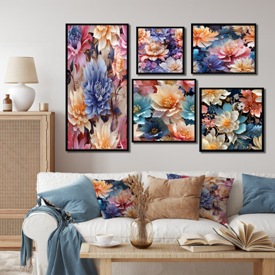 Ison - Floral Wall Decor Set Of 5