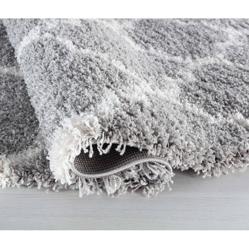 Babs Geometric Shag Area Rug, Rectangle 200cm x 290cm