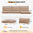 7-Piece Outdoor Replacement Cushion Set with 4" Thick Supportive Foam for Patio Conversation Sets-1130638368