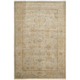 Oushak Oriental Hand-Knotted Wool Light Blue Area Rug