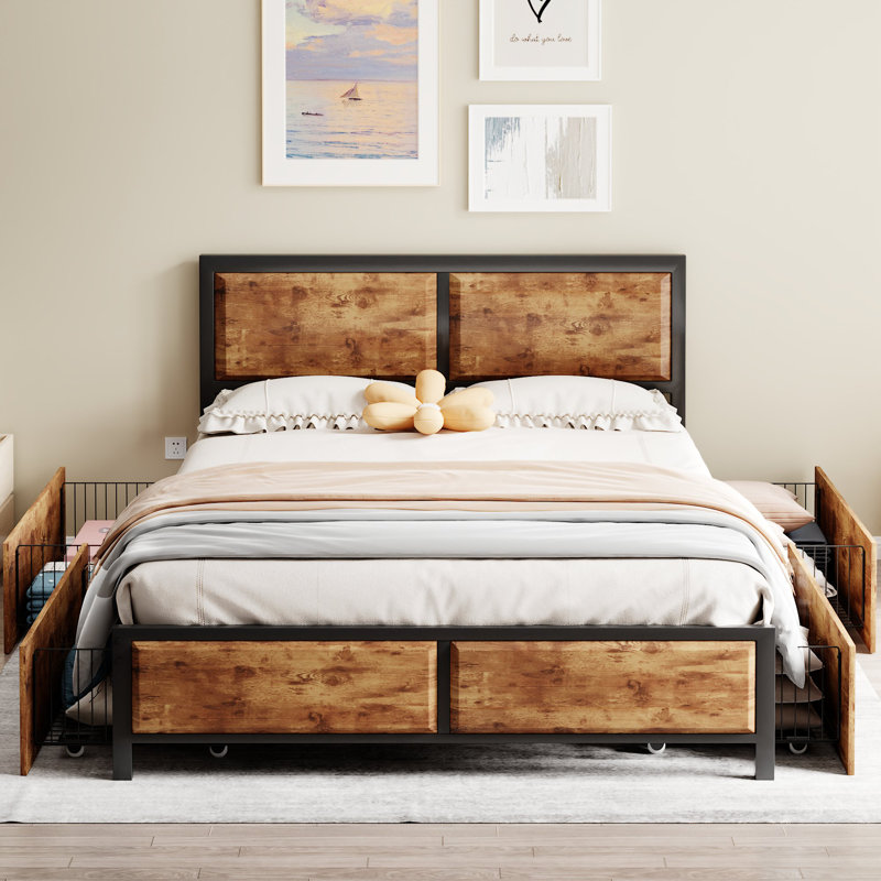 Metal Storage Bed