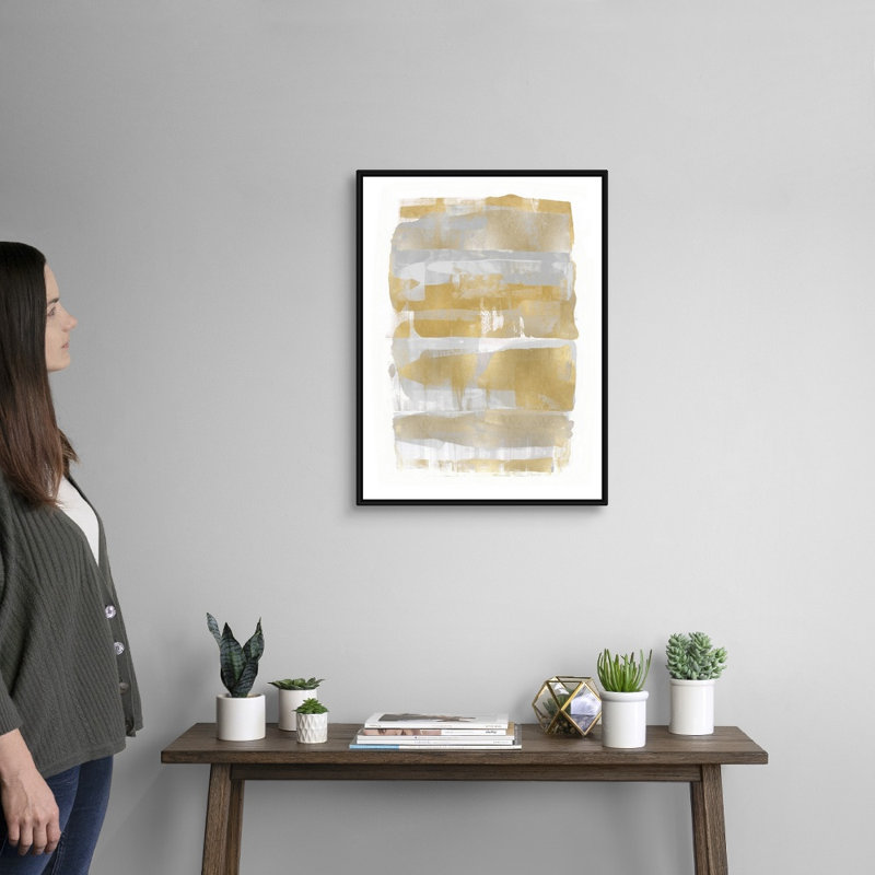 Reproduction d’art sur toile, "abstract expression Light" par David Moore, H 26 po x l 20 po x P 1,75 po, Cadre noir