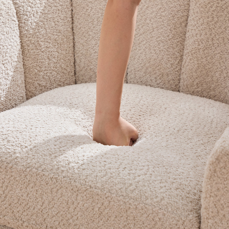 Fauteuil demi-tonneau pivotant surdimensionné (ensemble de 2), Blé