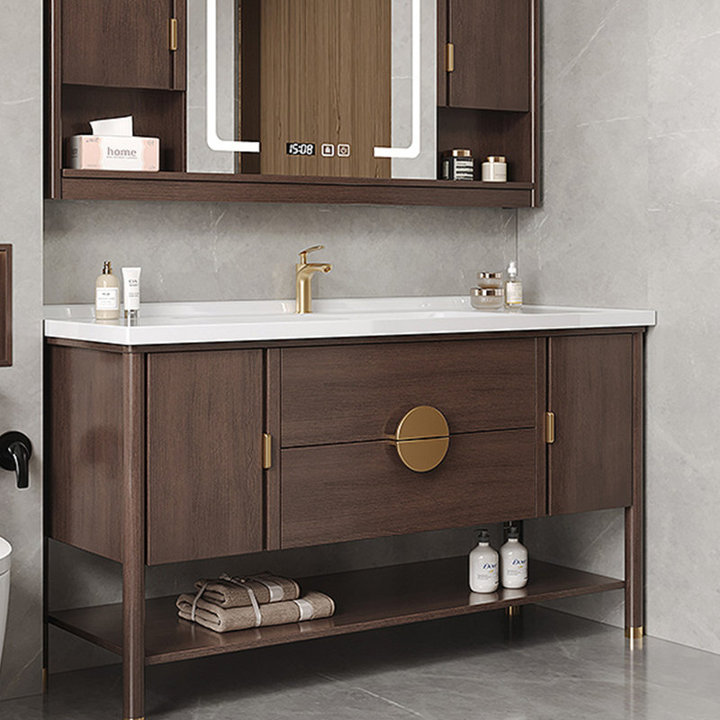 Armoire de salle de bain rétro haut de gamme de style chinois