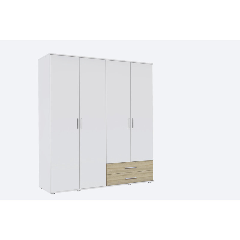 Rasant 4 Door Wardrobe, Alpine White/Sonoma Oak