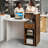 Front Reception Counter Desk Checkout Office Desk With Open Shelf & Lockable Drawer-1171221987