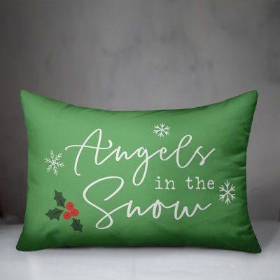  Angels in the Snow Rectangular Lumbar Cushion