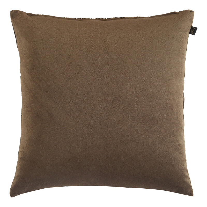 Housse de coussin à rayures en velours avec fermeture à glissière 2 pièces (Taille: 18 X 18 pouces), Brun