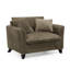 Chaise paresseuse brune en velours côtelé avec une bonne résilience, confortable pour la distribution de longues séances de lecture,-131139208