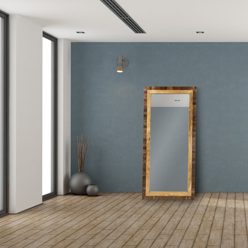 Miroir de déclaration 64 "en bois sculpté à la main H 64" Enijah