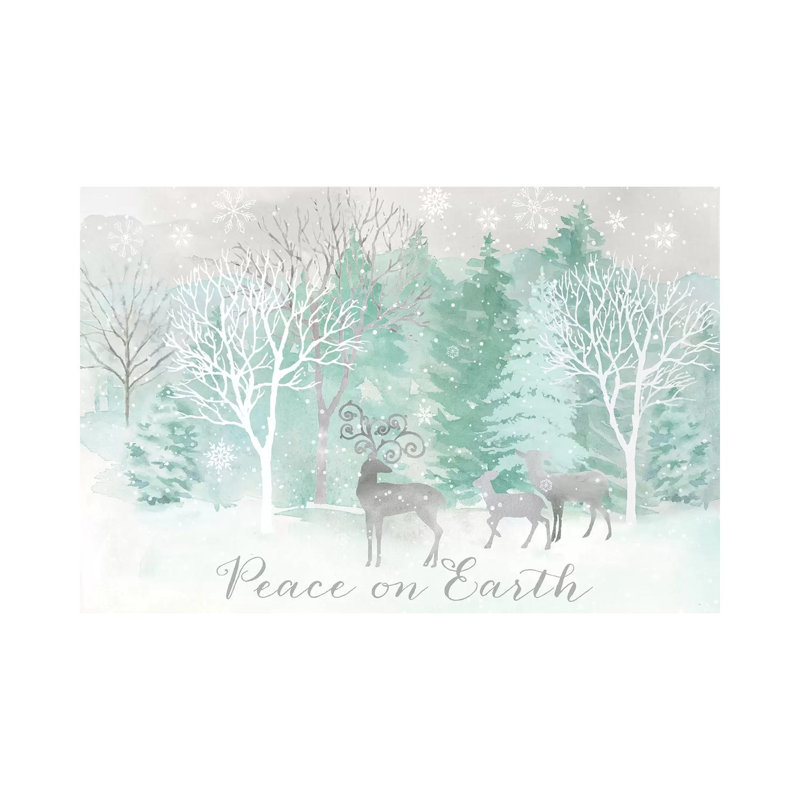 Peace On Earth Silver Landscape by Cynthia Coulter - Wrapped Canvas Painting, 101.6 cm H x 66.04 cm W x 3.175 cm D