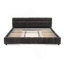  Lit tapissier, base de lit rembourrée confortable, tissu chenille, avec tête de lit et base de lit solide. Avec tiroir pour le rangement (88,5 po x 85,5 po x 31 po)-1792930990-1792930989