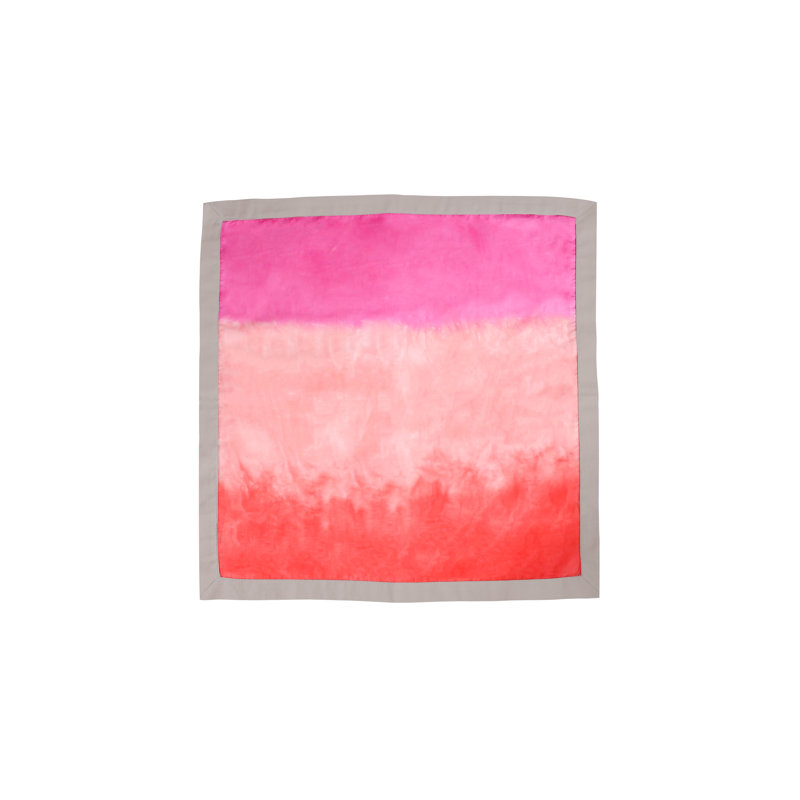 Tropical Sunrise Tie-Dye Napkin Set, Pink/Red