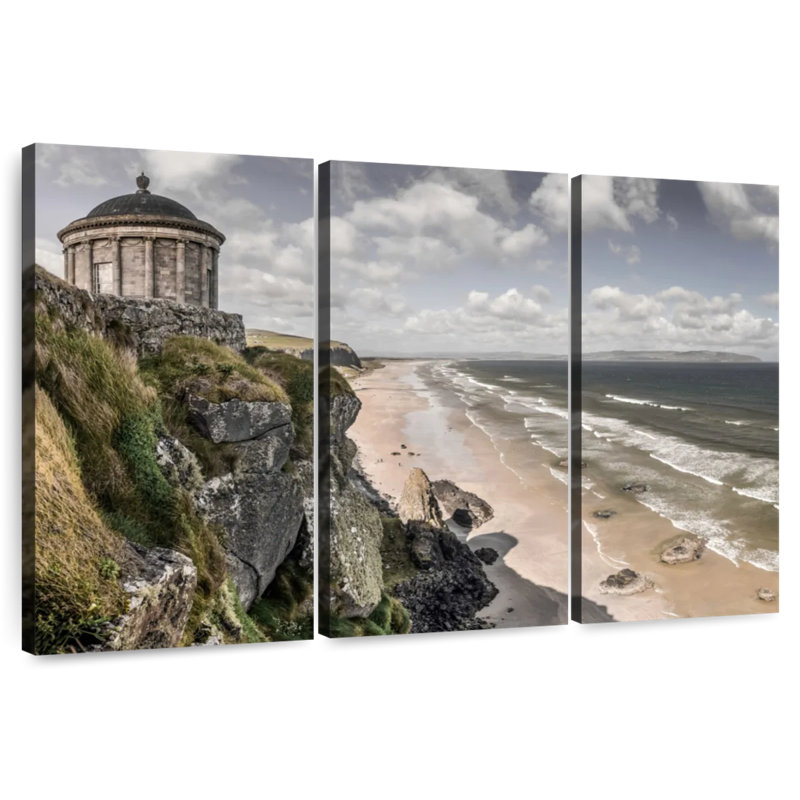 Temple Russ Mussenden près de la falaise, H 48 po x l 74 po