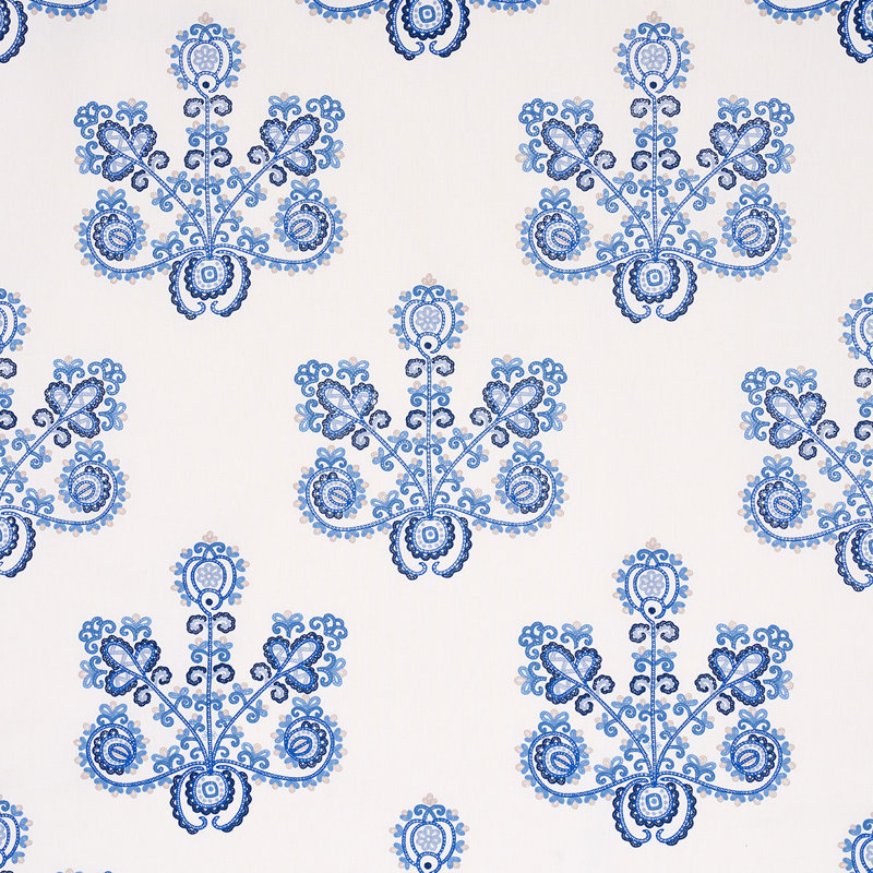 Tissu brodé Estrella, Porcelaine