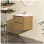 Meuble-lavabo mural 24 po avec lavabo flottant blanc Goodyo