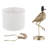 25in Champaign Gold Novelty Flamingo Table Lamp, Metal Legs