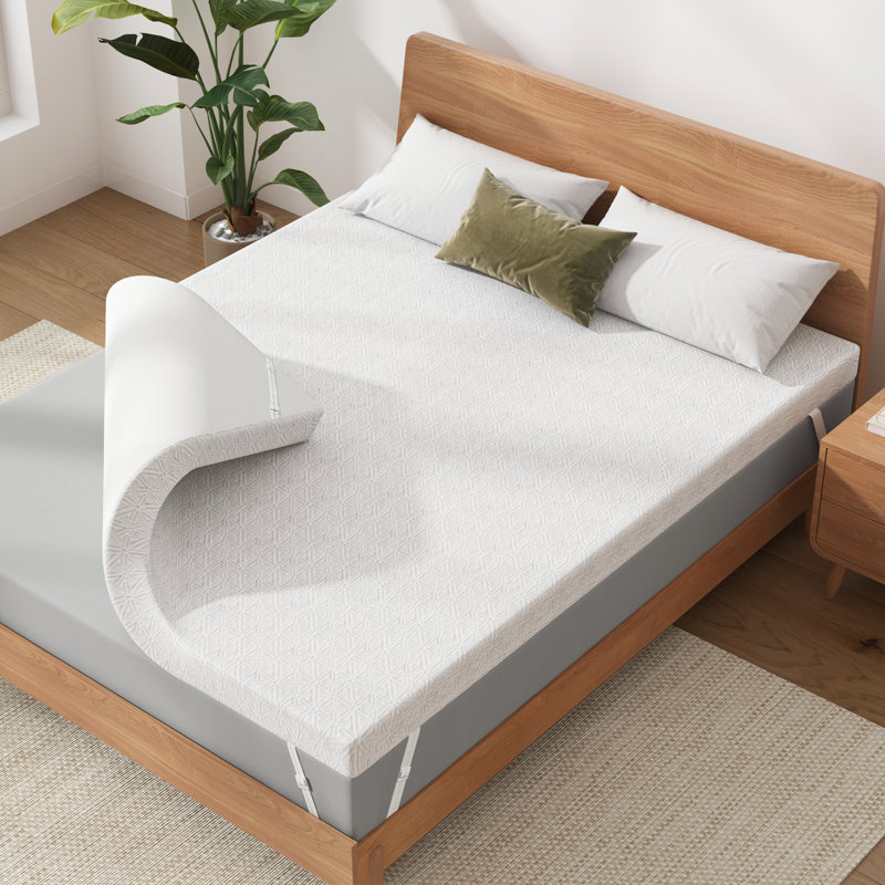 8cm Memory Foam Mattress Topper with Removable Washable Cover, Small Double (4')