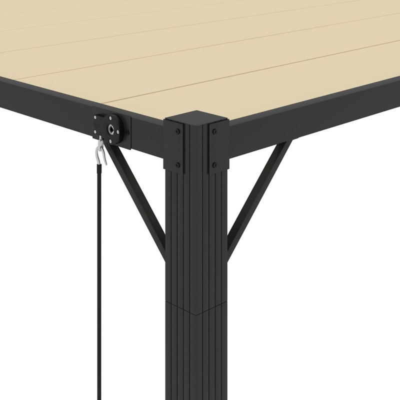 Terral 3m x 3m Aluminium Patio Gazebo, Cream