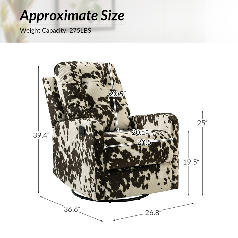 Fauteuil inclinable manuel berçant Salome, Polyester brun