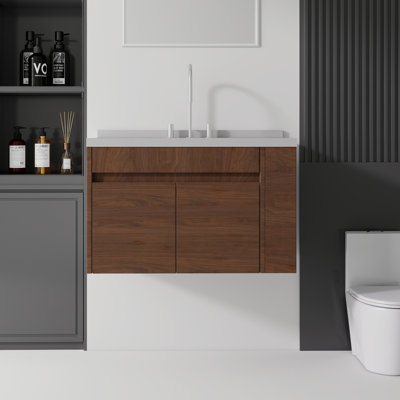 Meuble-lavabo flottant avec lavabo